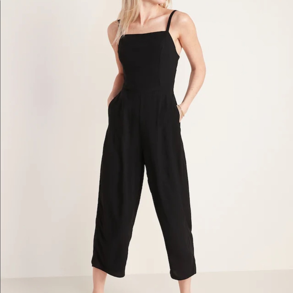 Linen blend jumpsuit